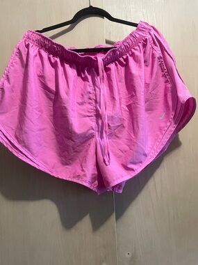 Nike Women's Hot Pink Athletic Shorts with Drawstring
